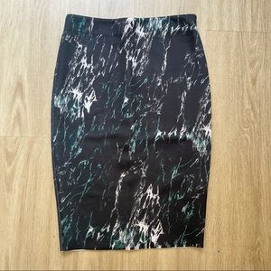 Unique Marble / Thunder Print BodyCon Skirt-Zara